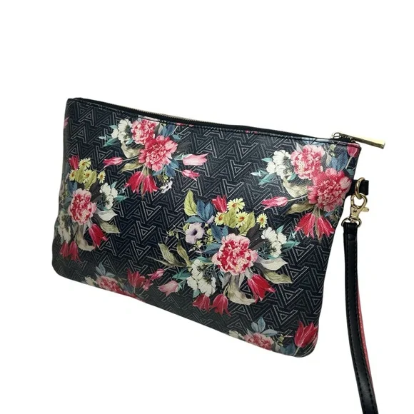 ALDO Black Floral Wristlet Clutch - Picture 3 of 7